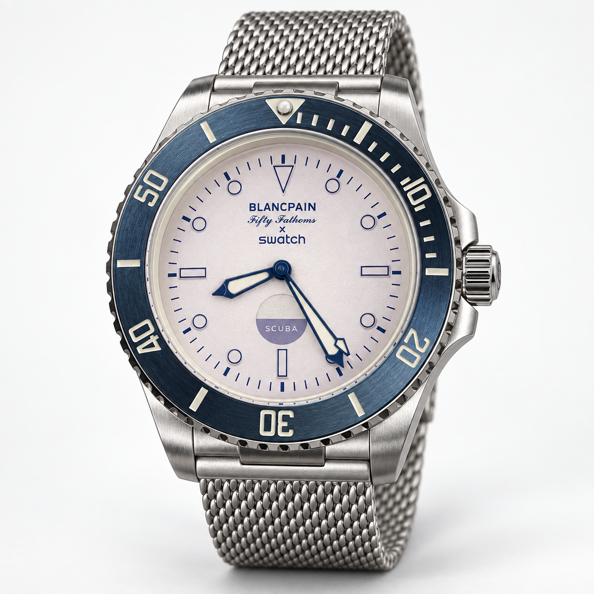 Swatch × Blancpain Scuba Fifty Fathoms – Antarctic Ocean Metal Case Mod