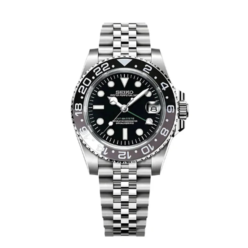 Seiko x Rolex GMT Master Mod – Custom Automatic GMT Watch | NH35 Movement