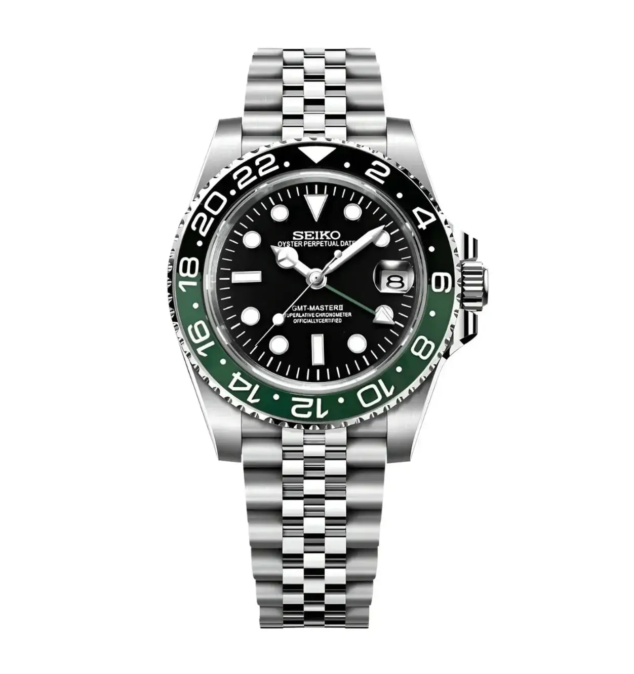 Seiko x Rolex GMT Master Mod – Custom Automatic GMT Watch | NH35 Movement