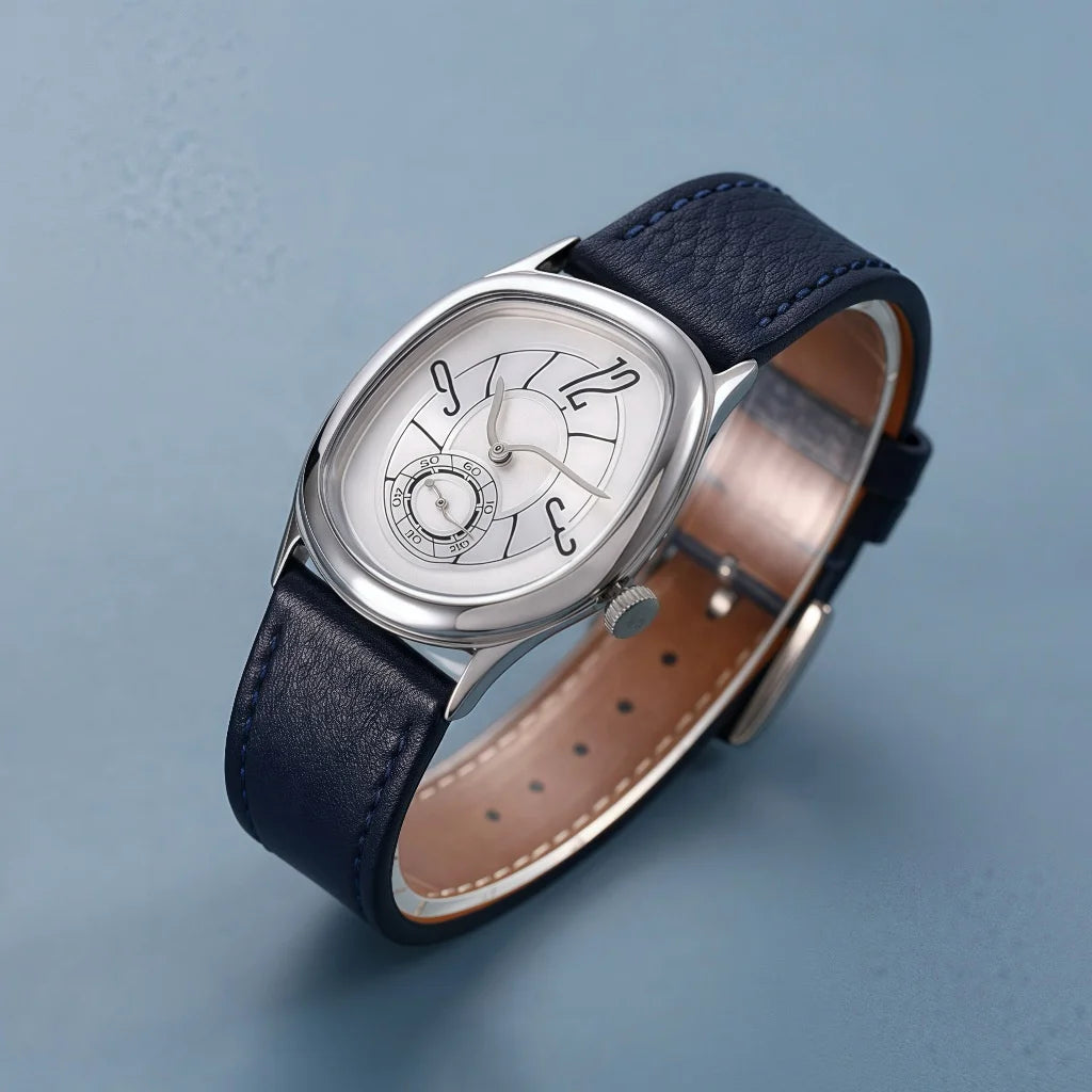 Retro Mirage Dress Watch with Roman Numeral Dial