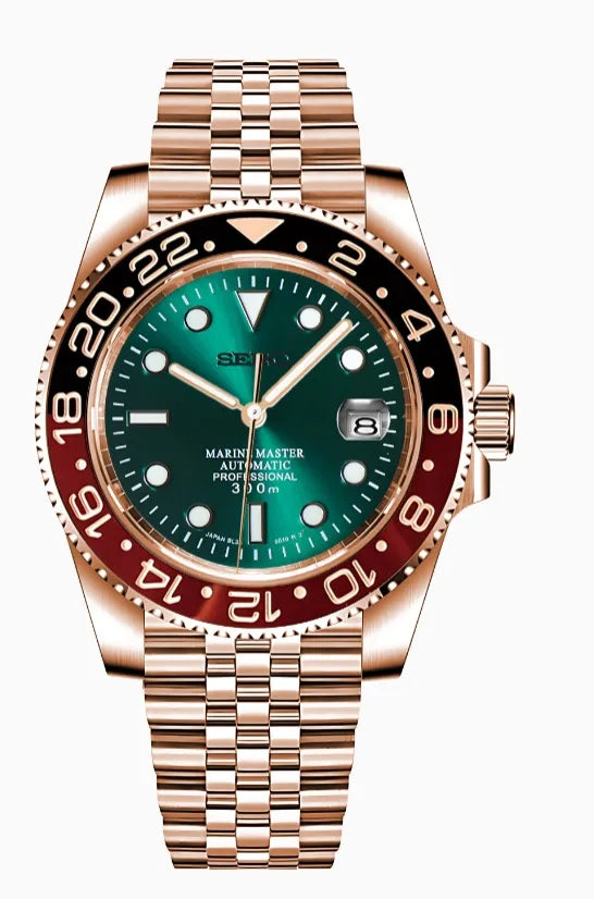 Seiko x Rolex GMT Master Mod – Custom Automatic GMT Watch | NH35 Movement