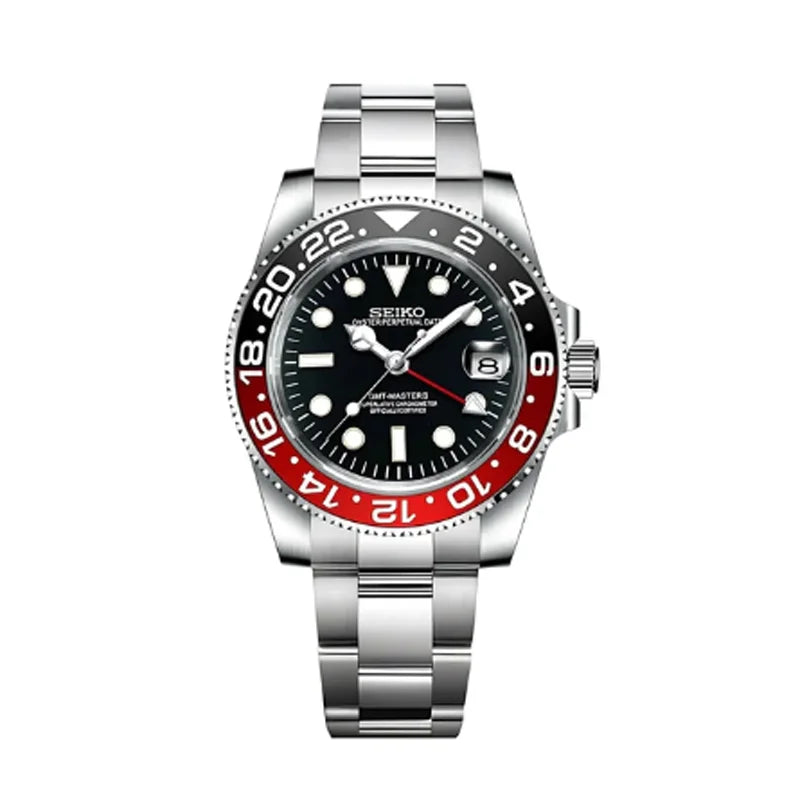 Seiko x Rolex GMT Master Mod – Custom Automatic GMT Watch | NH35 Movement