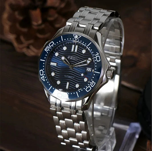 Seiko “No Time To Die” Seamaster Mod – 007 Titanium Style Automatic Diver Watch