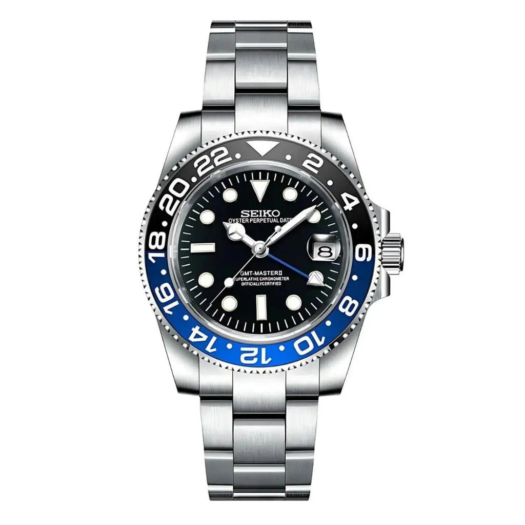 Seiko x Rolex GMT Master Mod – Custom Automatic GMT Watch | NH35 Movement