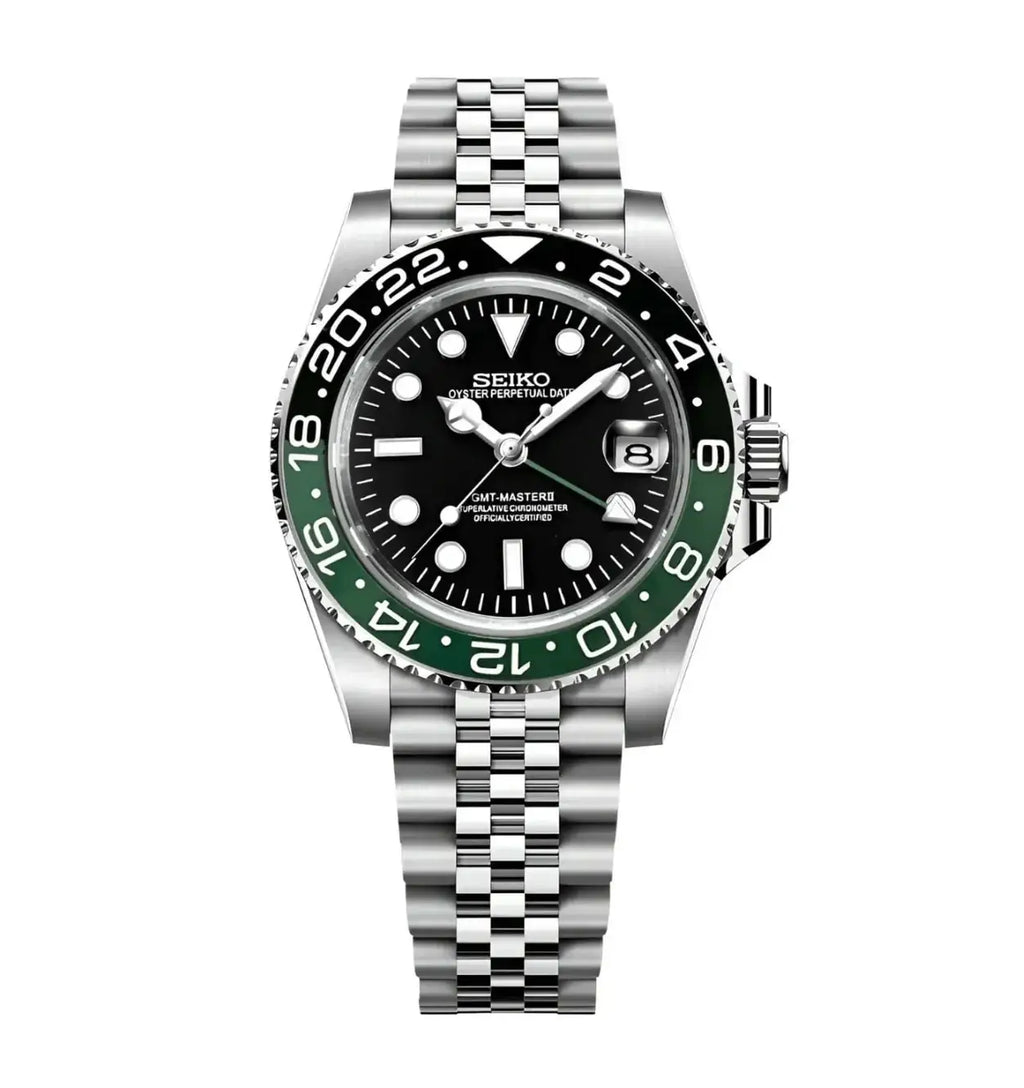 Seiko x Rolex GMT Master Mod – Custom Automatic GMT Watch | NH35 Movement