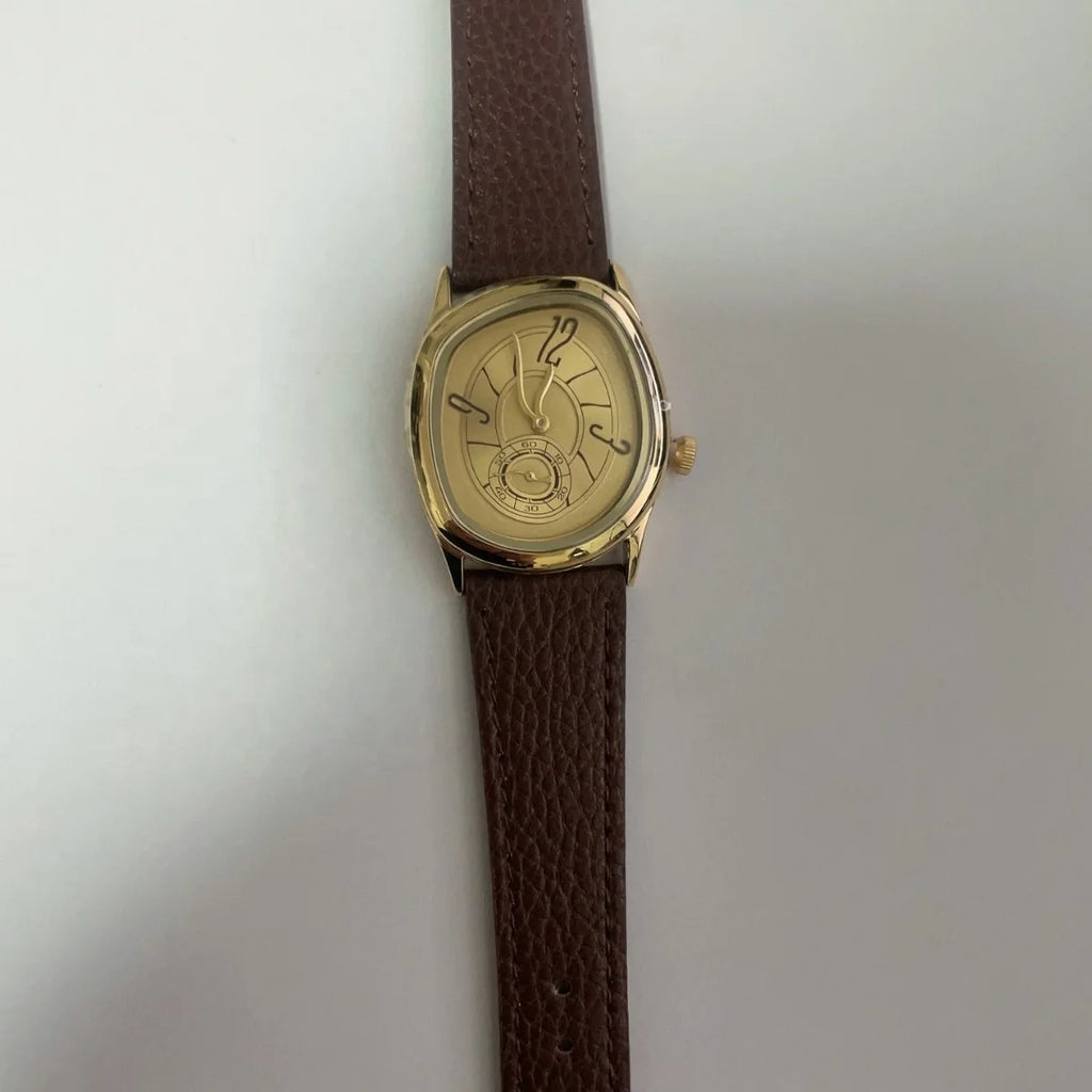 Retro Mirage Dress Watch with Roman Numeral Dial