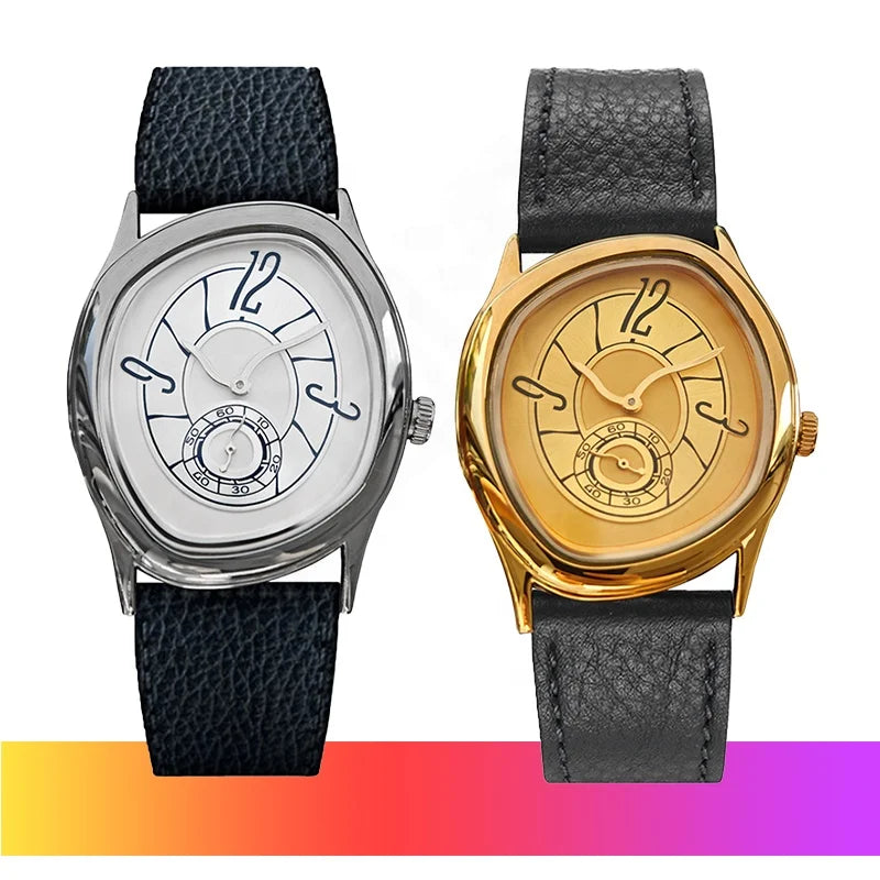 Retro Mirage Dress Watch with Roman Numeral Dial