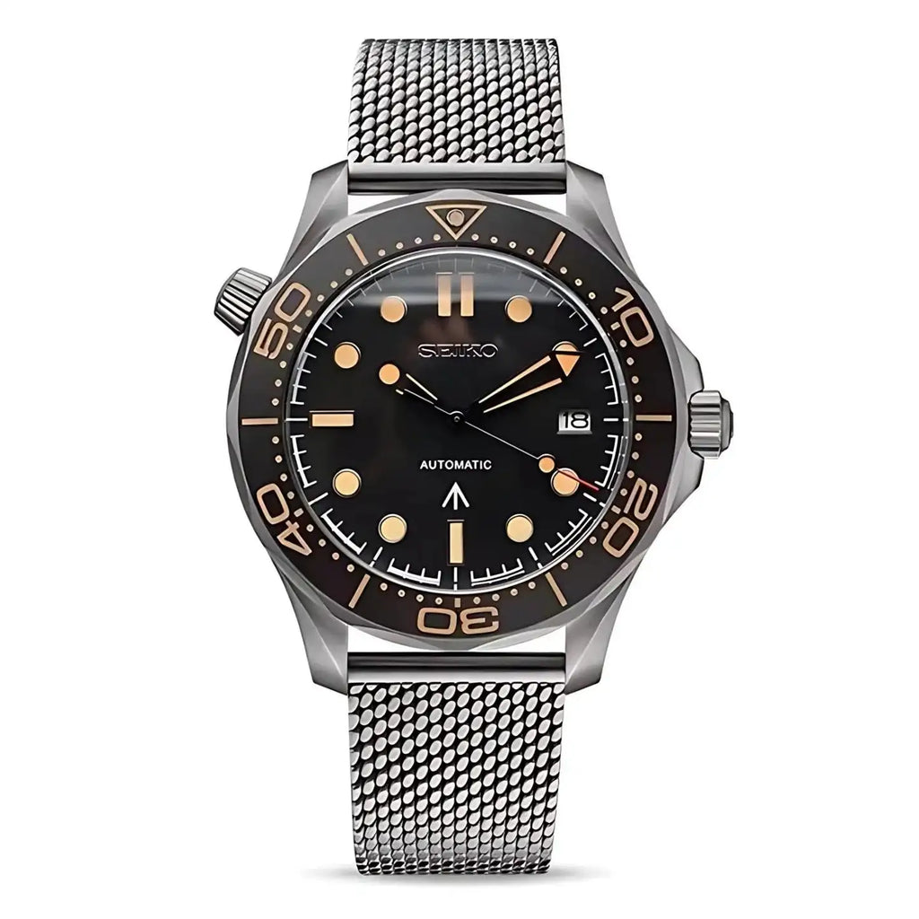 Seiko “No Time To Die” Seamaster Mod – 007 Titanium Style Automatic Diver Watch
