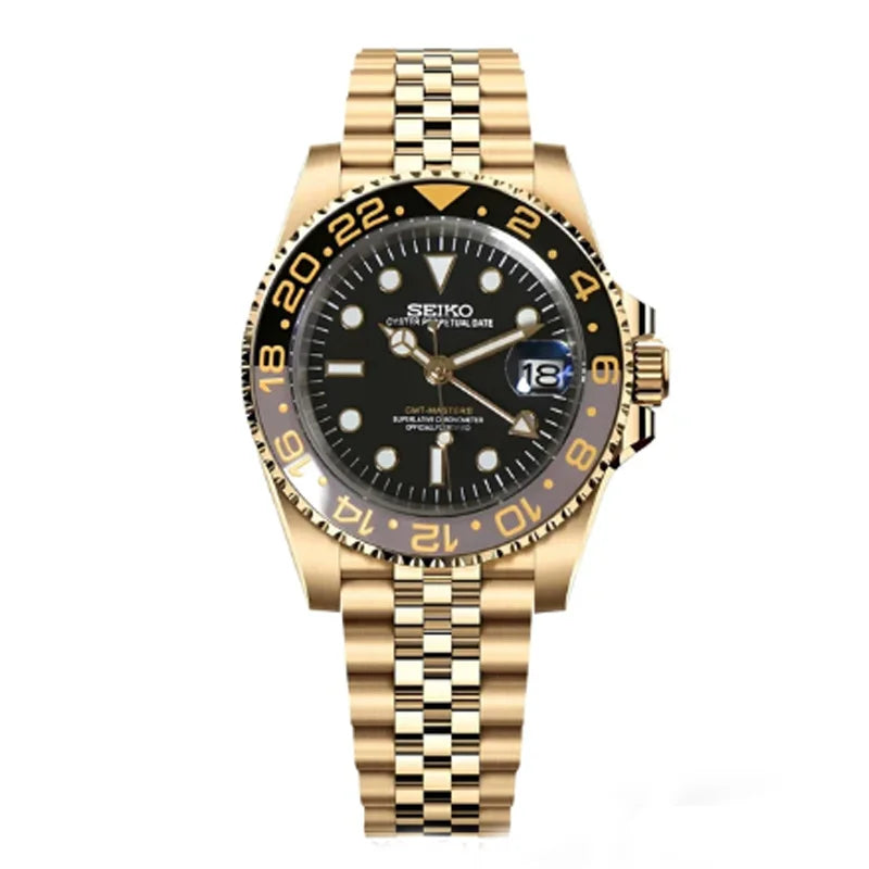 Seiko x Rolex GMT Master Mod – Custom Automatic GMT Watch | NH35 Movement