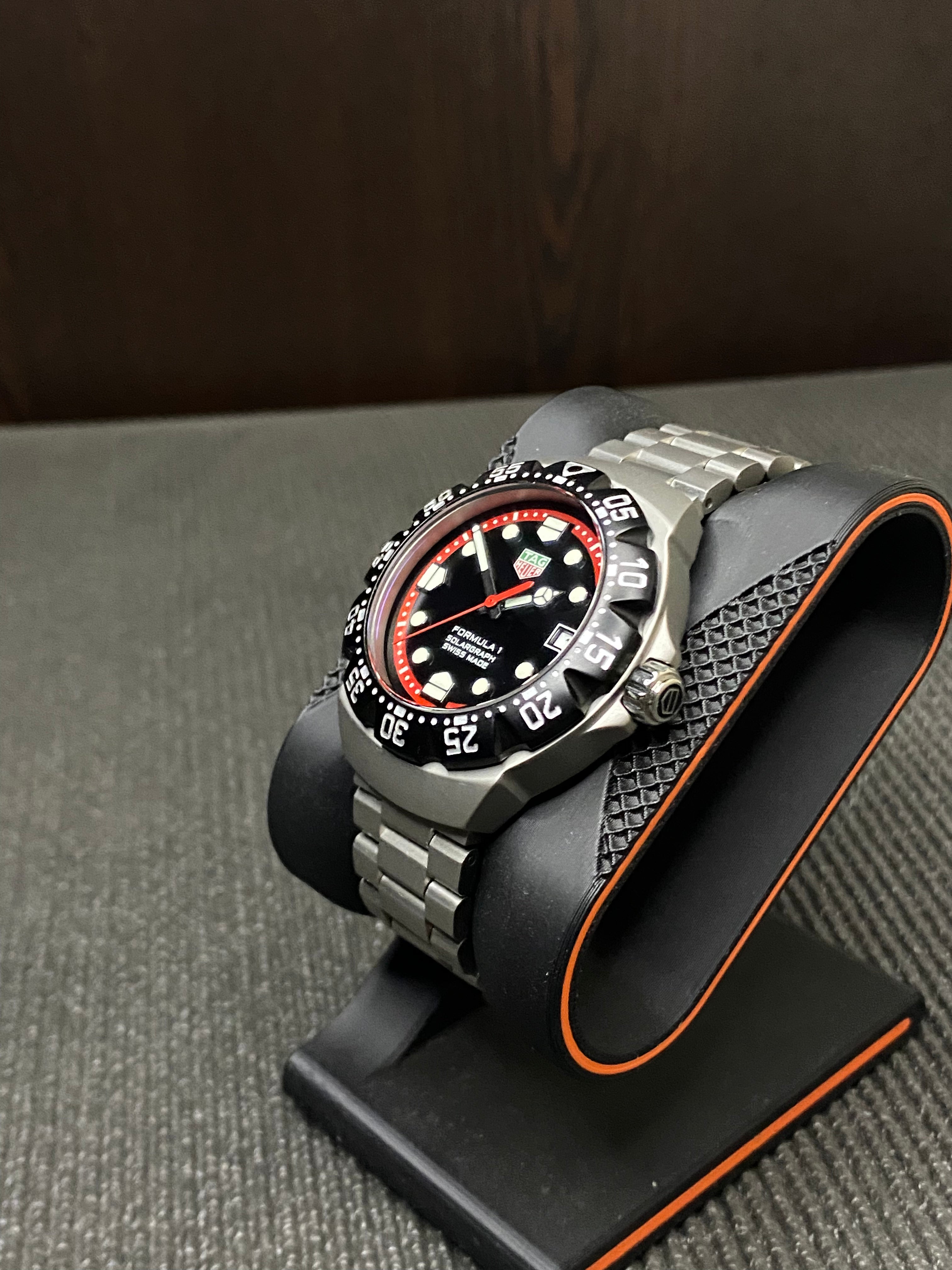 Custom Tag Heuer Formula 1 Solargraph Automatic Watch Mod - 39 mm