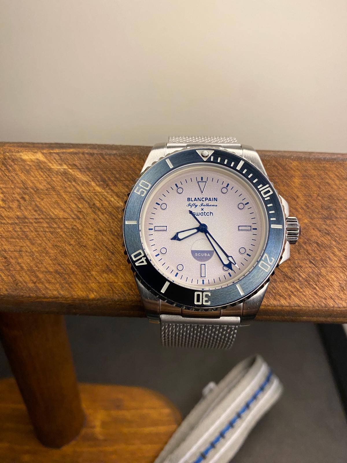 Swatch × Blancpain Scuba Fifty Fathoms – Antarctic Ocean Metal Case Mod