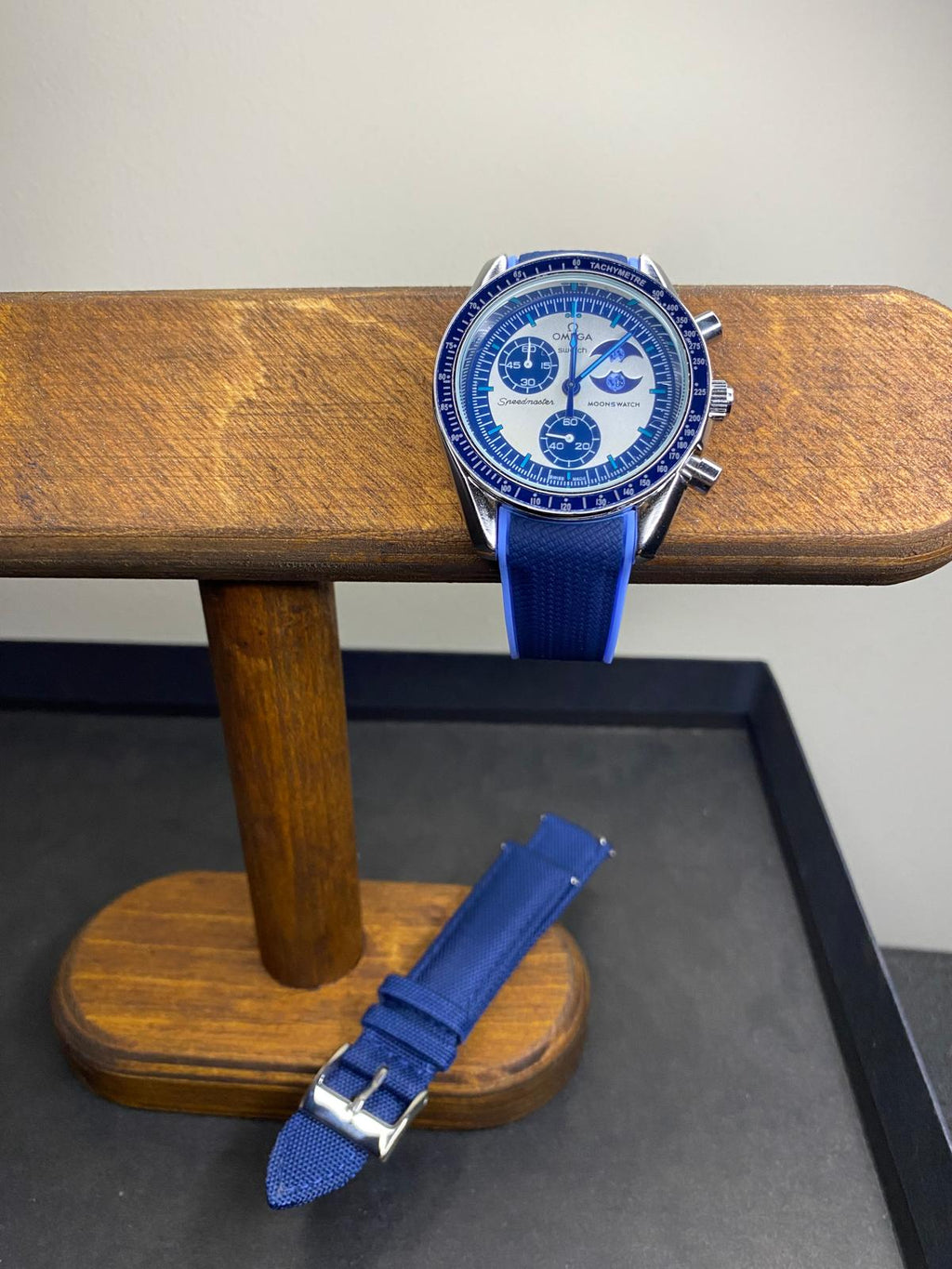 Omega x Swatch Moonswatch Super Blue Moon – Premium Metal Case Mod