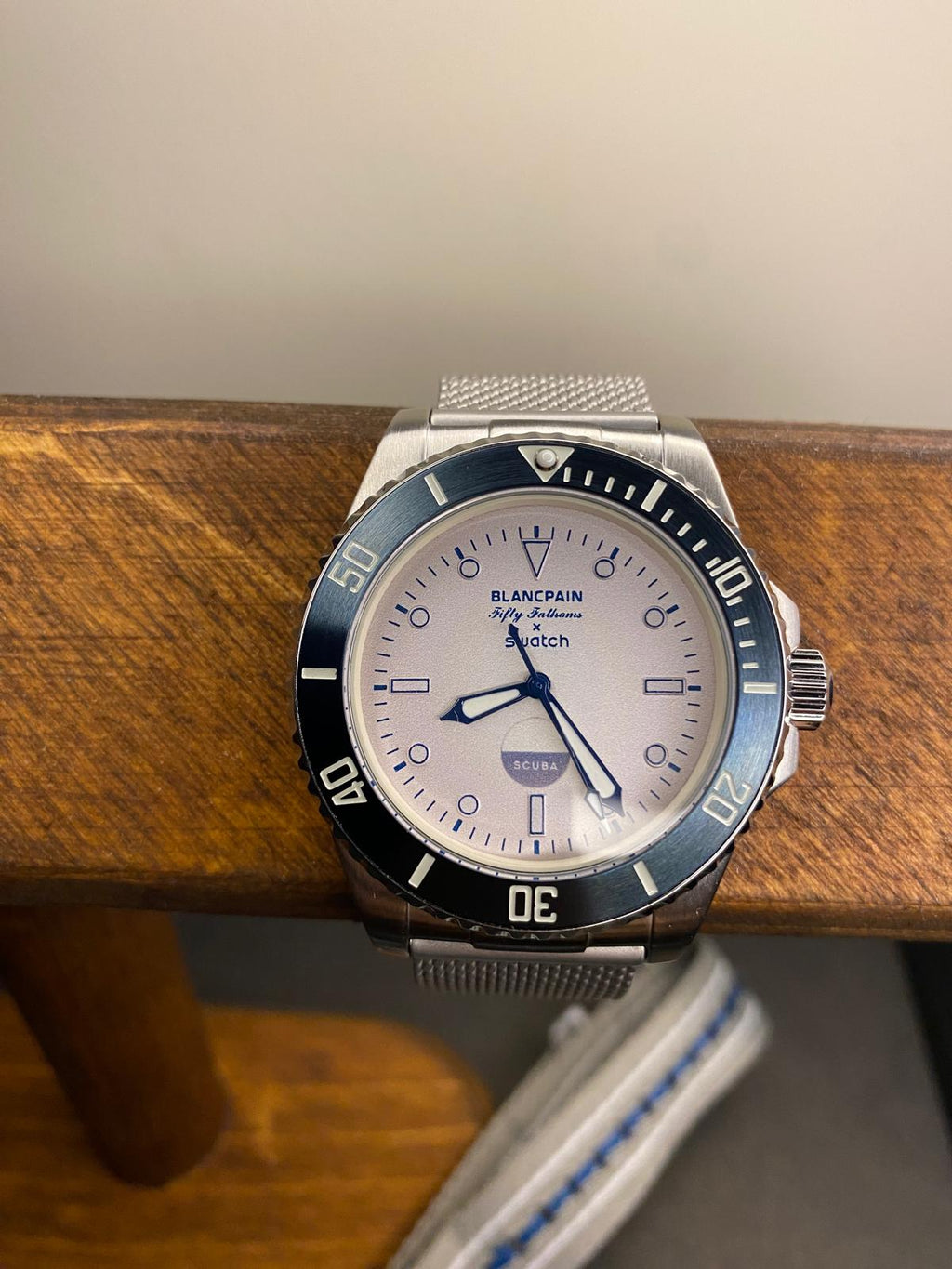 Swatch × Blancpain Scuba Fifty Fathoms – Antarctic Ocean Metal Case Mod